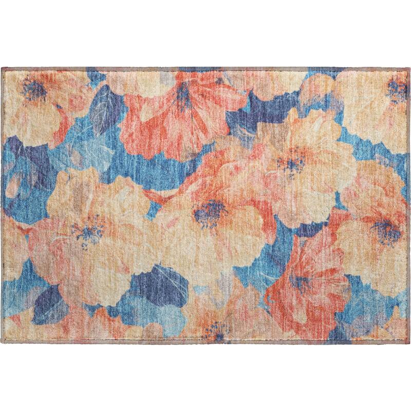 Premium Washable Super Soft Contemporary Floral Mayfield Rug