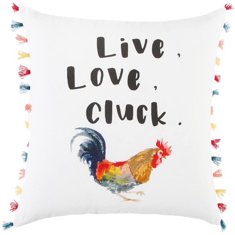"Live love Cluck" Throw Pillow