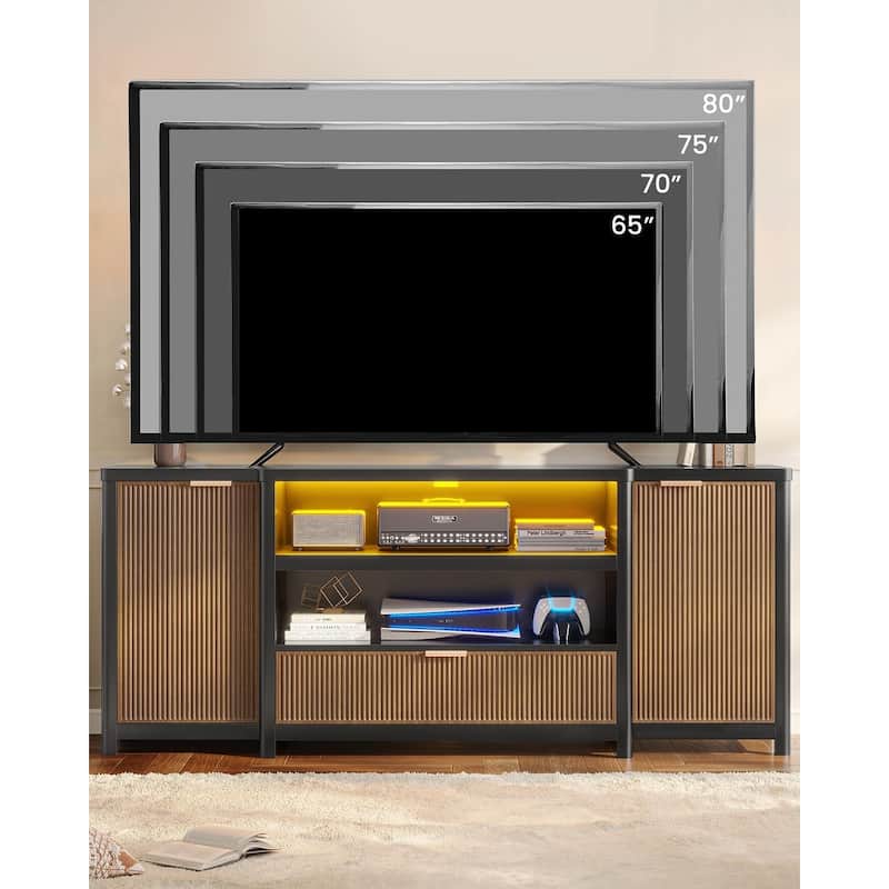 TV Stand TV Console Cabinet with Storage and Shelf Drawer TVs up to 80 Inch