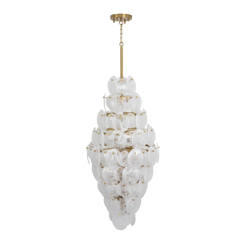 Artcraft Lily 15-Light Chandelier - Brushed Brass Finish