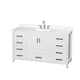 Option White, Chrome Trim, White Quartz Top