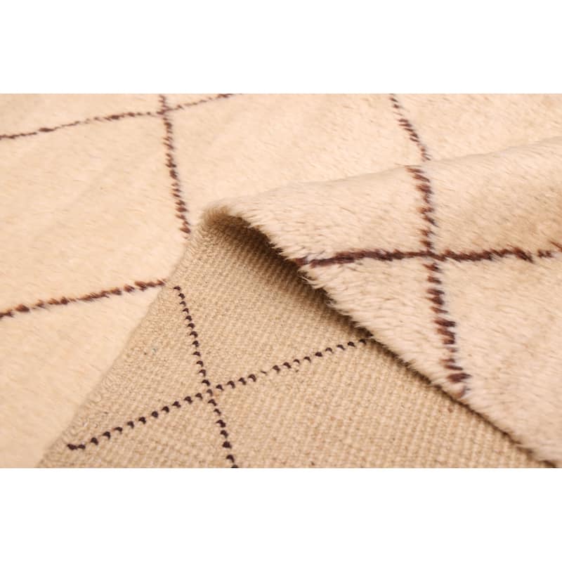 ECARPETGALLERY Hand-knotted Pak Finest Marrakesh Cream Wool Rug - 5'9 x 7'10