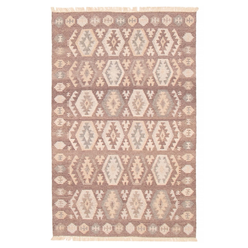Ankara FW Grey Kilim 5'0" x 8'0" - 5'0 x 8'0 - Dark Grey - 5'0 x 8'0