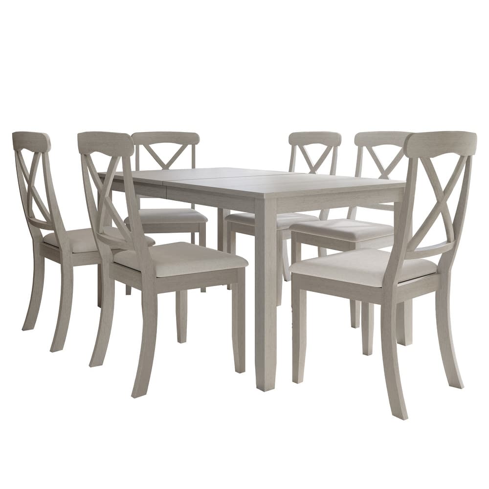 CraftPorch Farmhouse Style 7-piece Wooden Dining Set
