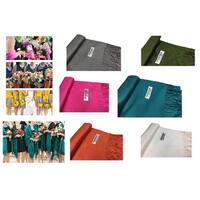 Beautiful Solid Colors Luxurious Pashmina Scarf Perfect Party Favor - 72" x 27"