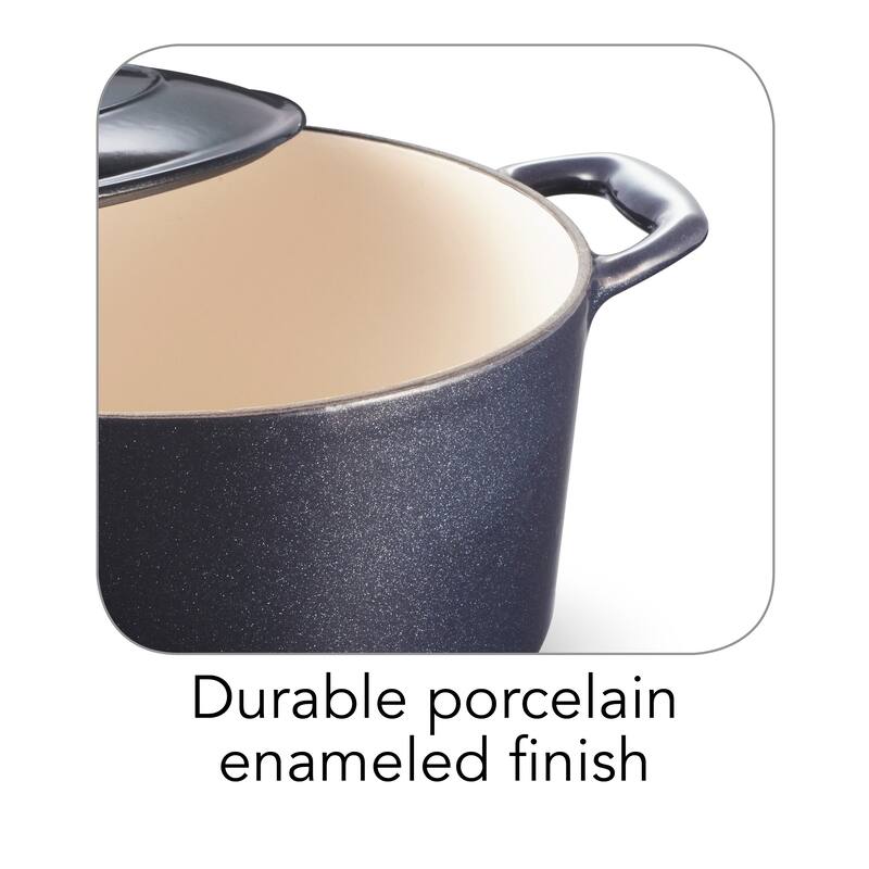 Tramontina 5.5 Qt Enameled Cast-Iron Series 1000 Covered Round Dutch Oven - Dark Blue