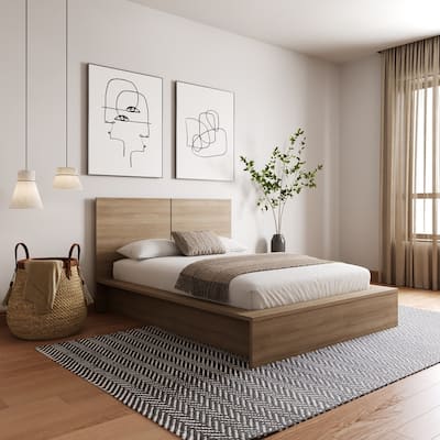 James Platform Bed with Headboard