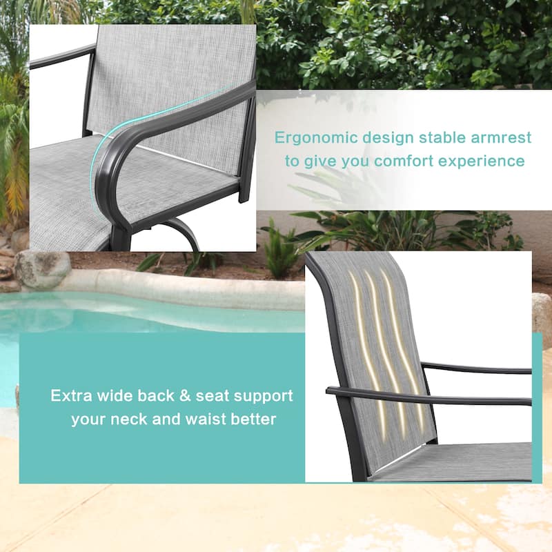 Futzca Patio Swivel Bar Bistro Set or Swivel Bar Stools