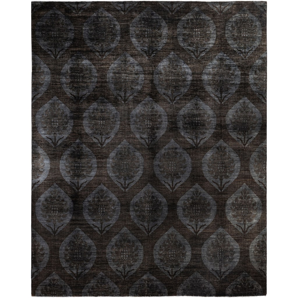 Overdyed One-of-a-Kind Hand-Knotted Area Rug - Brown - 11' 9" x 14' 5"