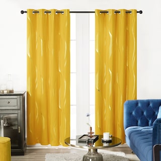 Deconovo Silver Wave 52 Width Curtain Panel Pair (2 Panel)