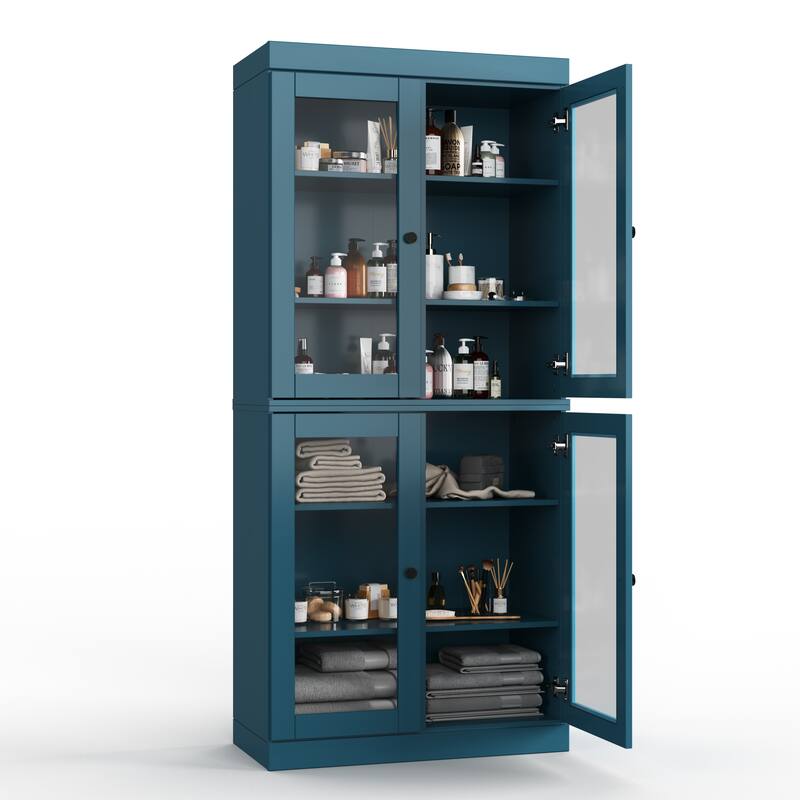 100% Solid Wood 32" Bathroom Cabinet with Optional Doors by Palace Imports