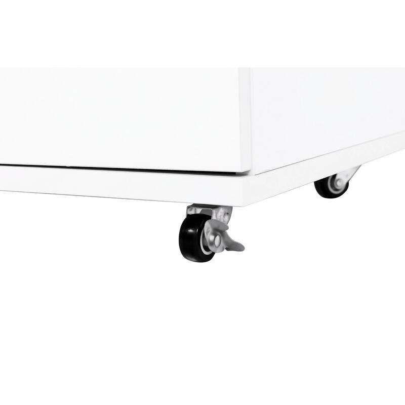 5 Drawer Storage Cabinet with Wheels Tall Dresser Modern Design Movable