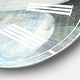 preview thumbnail 2 of 9, Designart 'Watercolor Moonlight Magnolia II' Farmhouse Large Wall CLock