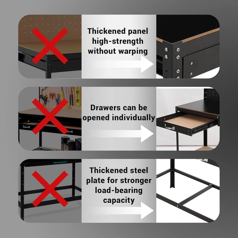 56 Inch Heavy Duty Workbench