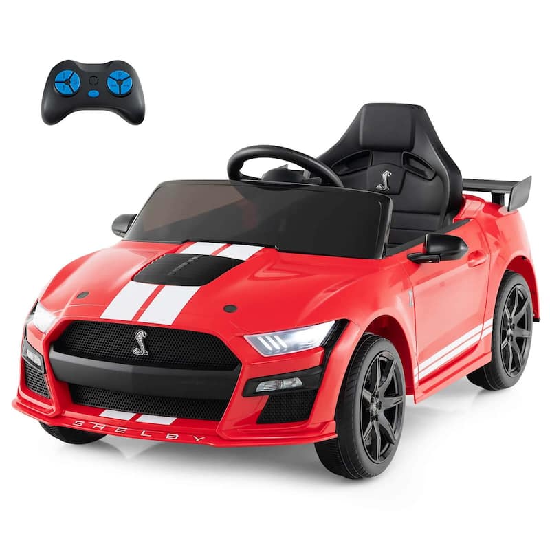 12VRide on Car Licensed Ford Mustang Electric Vehicle w/Remote Control - Red