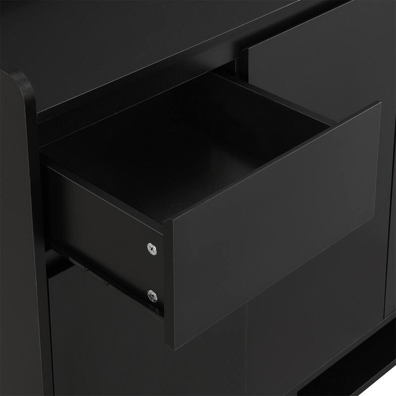 Sleek Shoe Cabinet with Adjustable Shelves, Minimalist Shoe Rack with 1 Drawer and Adjustable Shelves, Shoe Storage Organizer