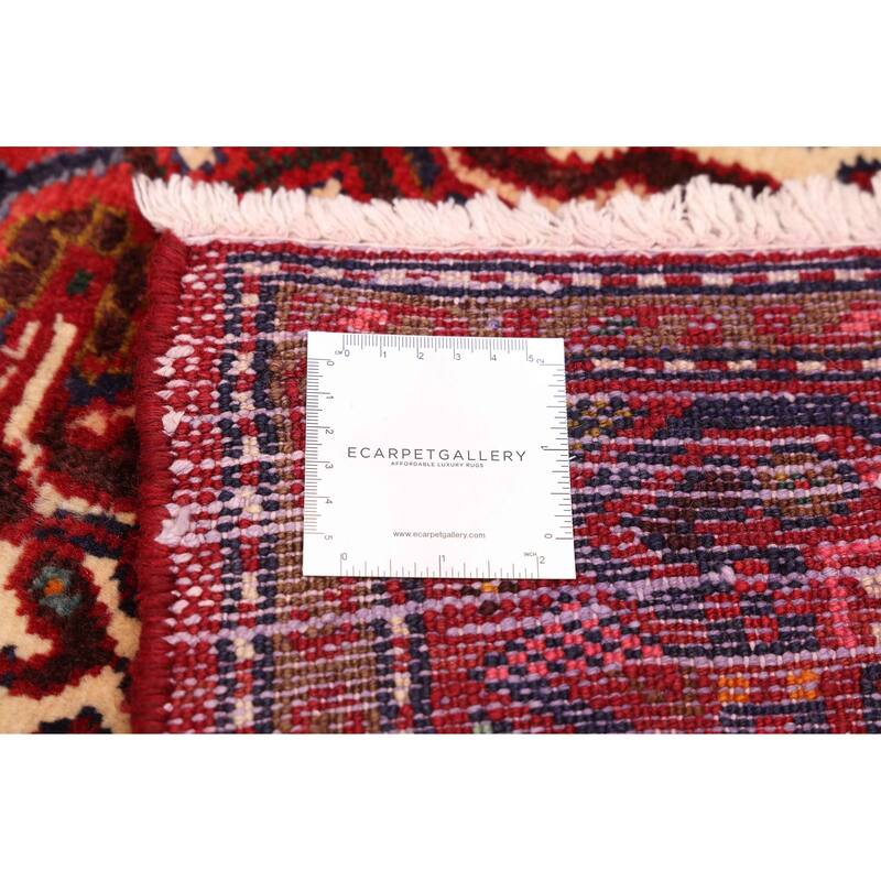 ECARPETGALLERY Hand-knotted Anadol Cream, Red Wool Rug - 3'7 x 5'8