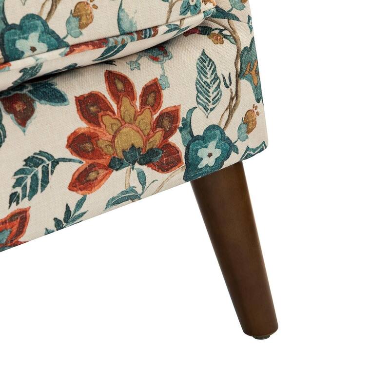 Nikolaus Armchair with Floral Fabric Pattern Set of 2 by HULALA HOME