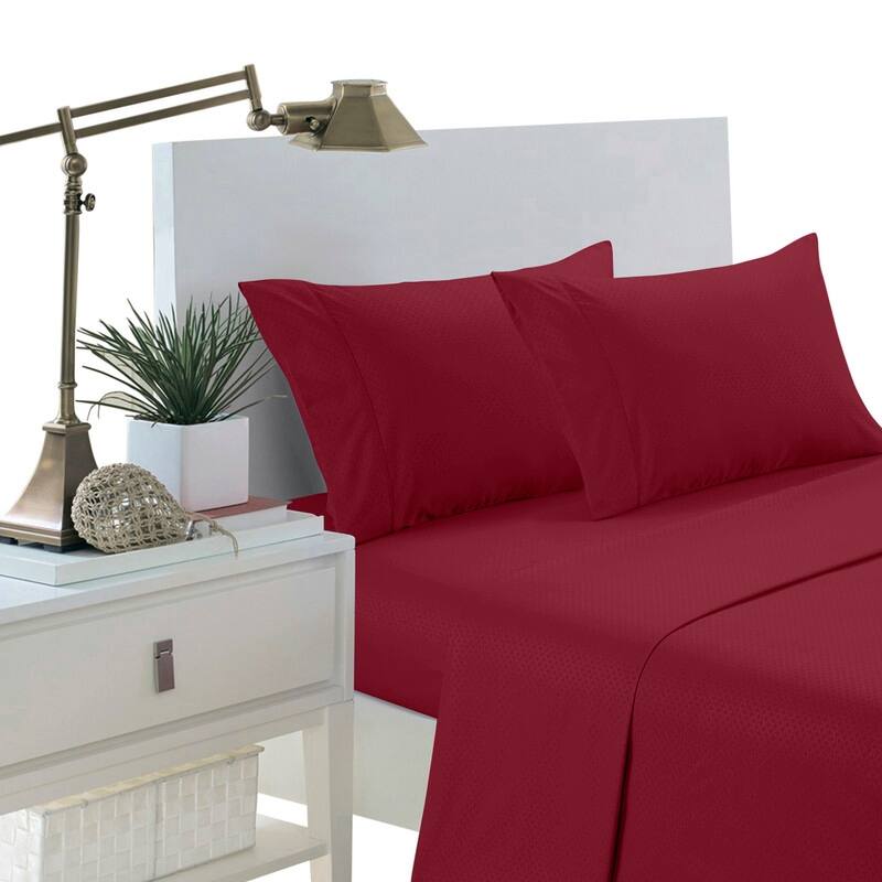 Home Sweet Home Dream Greek Key Embossed Bed Sheet Set
