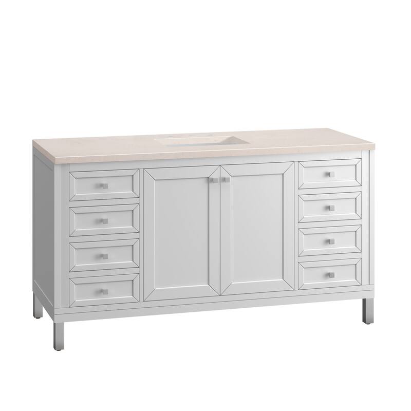 James Martin Vanities Chicago 60" Single Basin Hardwood Vanity Set