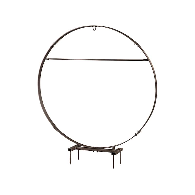 Metal Outdoor Sculptural Decor for Displaying Planter or Flag