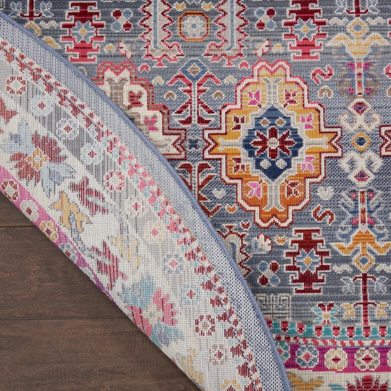 Nourison Vintage Kashan Modern Persian Geometric Medallion Area Rug