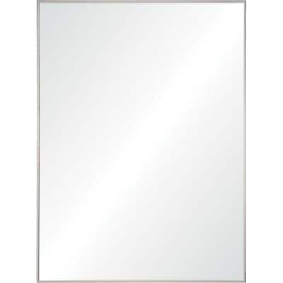 40" Stainless Steel Framed Rectangular Wall Mirror