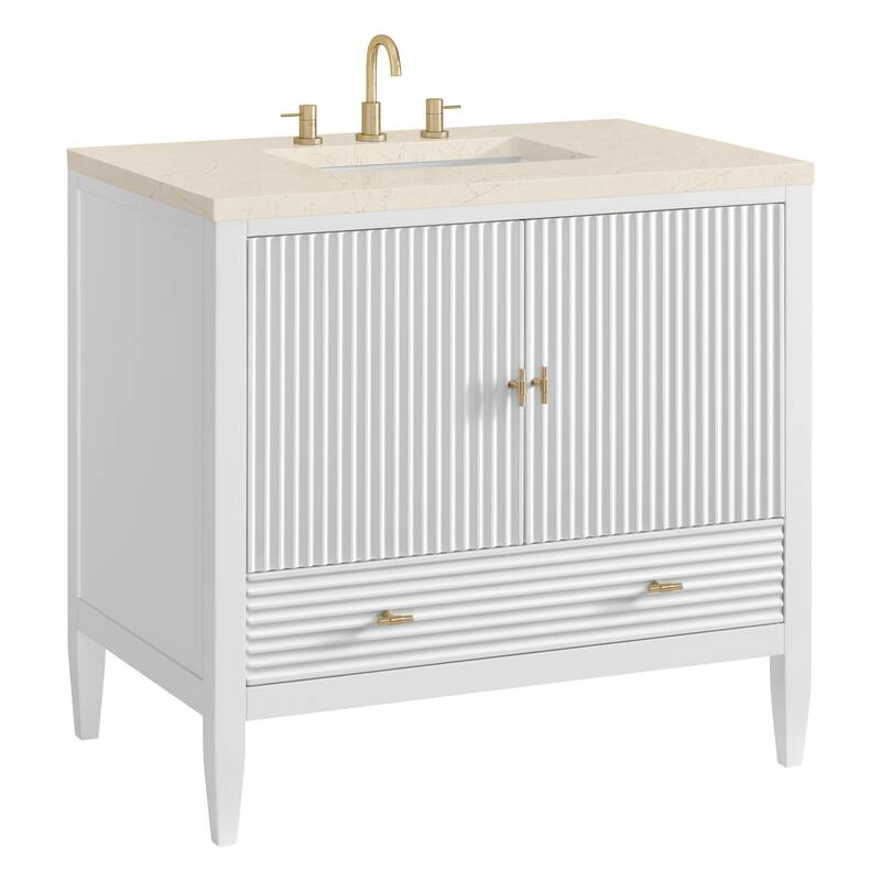 James Martin Vanities 485-V36-3EMR Myrrin 36" Single Basin Wood Vanity