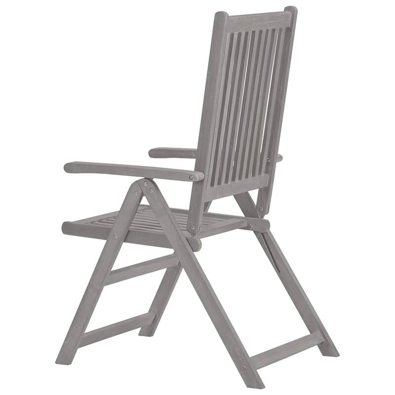 vidaXL Outdoor Recliner Chairs Patio Chair with Cushions Solid Wood Acacia