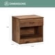 preview thumbnail 3 of 8, OS Home and Office Furniture Model 6006 One Drawer Mountain Oak Nightstand