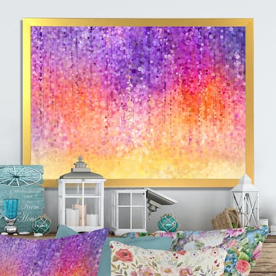 Designart "Spring Purple Flowers Wisteria" Traditional Framed Wall Art