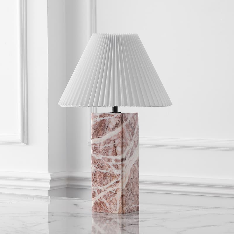 SAFAVIEH Couture Mackenzie Square Marble Table Lamp - 16"W x 16"D x 25"H