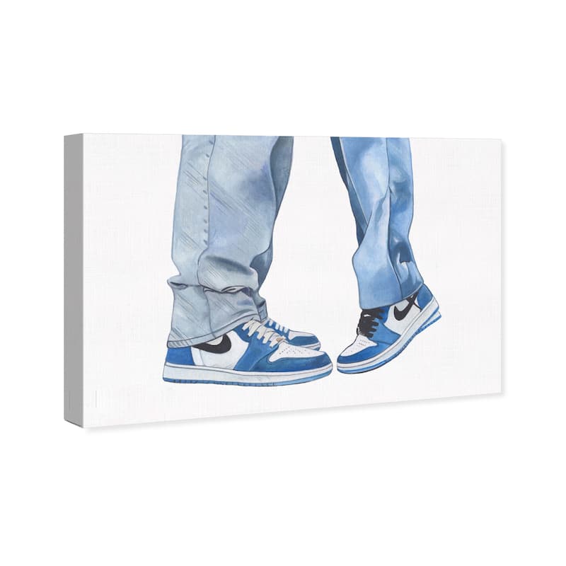 Wynwood Studio Fashion and Glam Blue Valentine Blue and Modern & Contemporary Wall Art Canvas Print