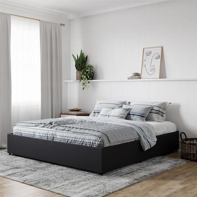 Avenue Greene Maggie Upholstered King Platform Bed with Storage