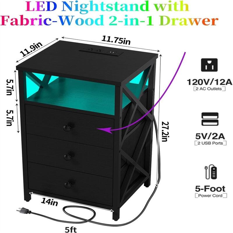 Nightstand with Charging Station