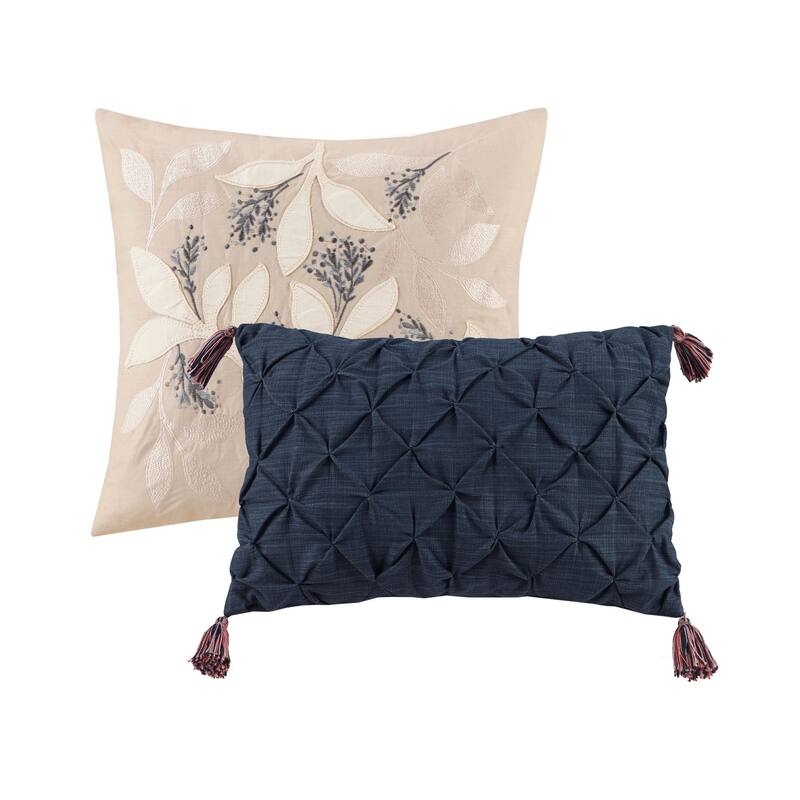 GDF Studio - Camillia 8-Piece Cotton Comforter Set with Decorative Pillows