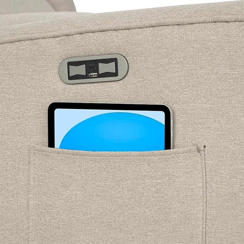 Madison Park Candace Power Recliner 3-in-1 with Swivel, Glider, USB Ports