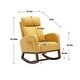 preview thumbnail 15 of 13, Modern Glider Chair, Recliner Armchair with Wood Legs and Side Pocket, Nursery Rocking Accent Chair with High Back