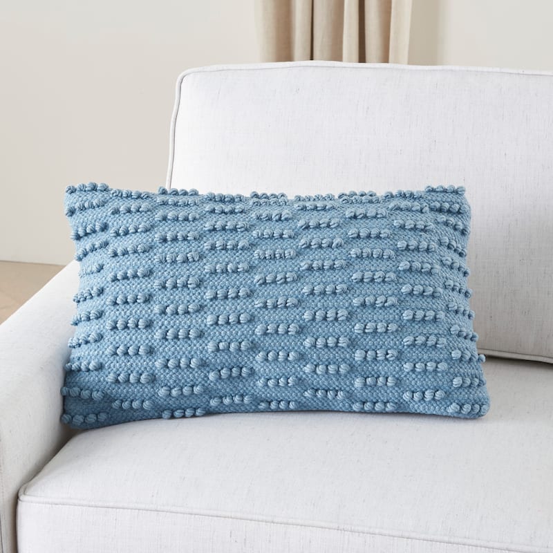 Mina Victory Life Styles Textured Geometric Dots Throw Pillow , ( 12"X20" )