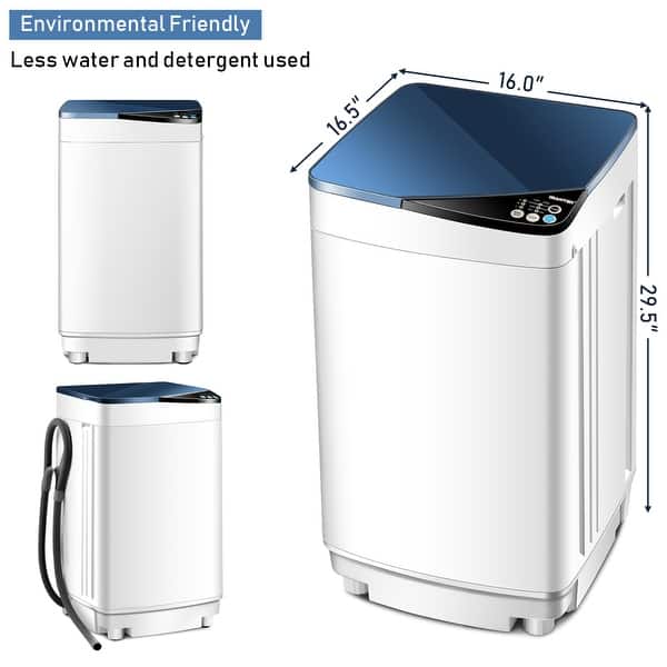 Giantex Full-Automatic Washing Machine, 7.7lbs Capacity Washer and