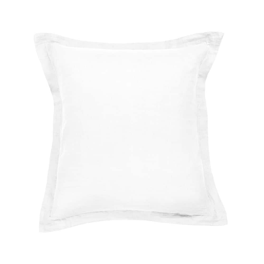 100% French Linen Flanged Euro Sham by BOKSER HOME