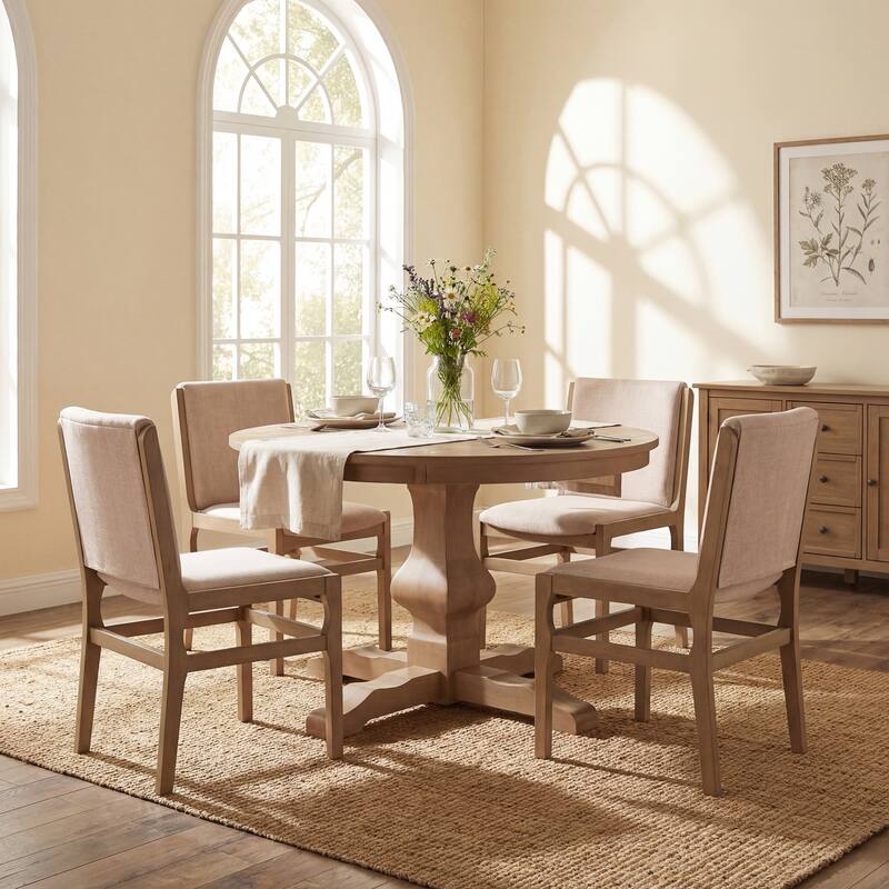 Christopher Knight Home - Modern Contemporary Upholstered Armless Dining Chairs Set with Seat and Back Cushion