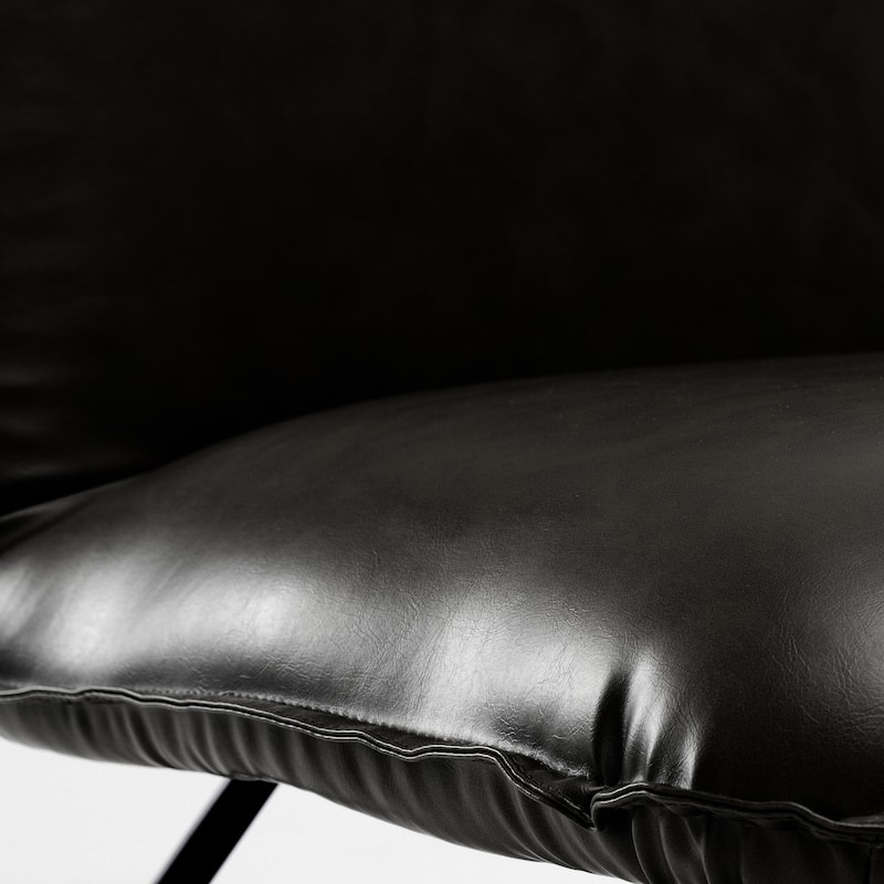 Mid Century Faux Leather Accent Chair With Adjustable Backrest Set of 2 - 31.5'' H X 22.2'' W X 23.6'' D