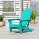 preview thumbnail 97 of 101, POLYTRENDS Laguna All Weather Poly Outdoor Adirondack Chair - Foldable Turquoise
