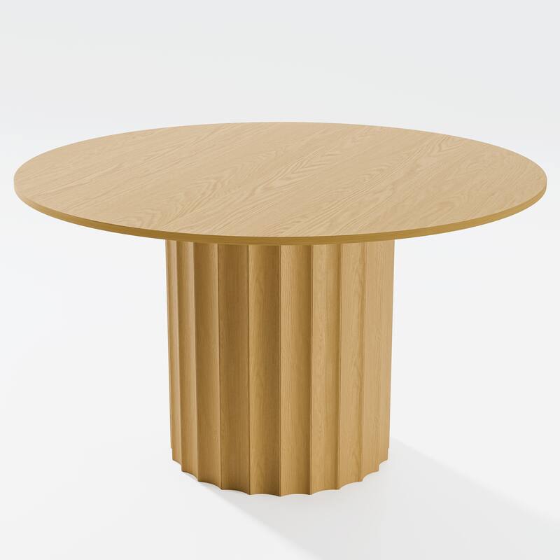Solid Wood Round Dining Table Kitchen Table for Living/Dining Room Coffee Office