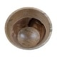 preview thumbnail 3 of 4, Foreside Home & Garden White Enamel Carved Wood Serving Bowl