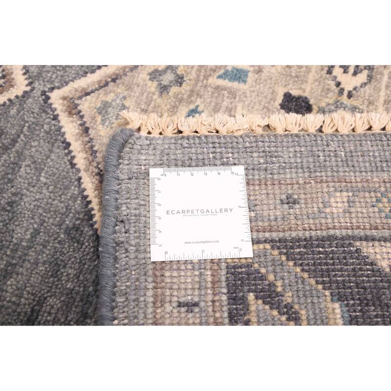 ECARPETGALLERY Hand-knotted Finest Agra Jaipur Dark Grey Wool Rug - 7'8 x 9'7