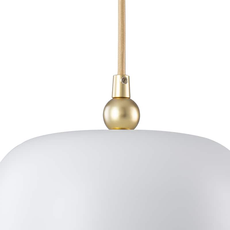 Modern 2-in-1 Dome Pendant or Flush Mount Light Openwork Iron Shade