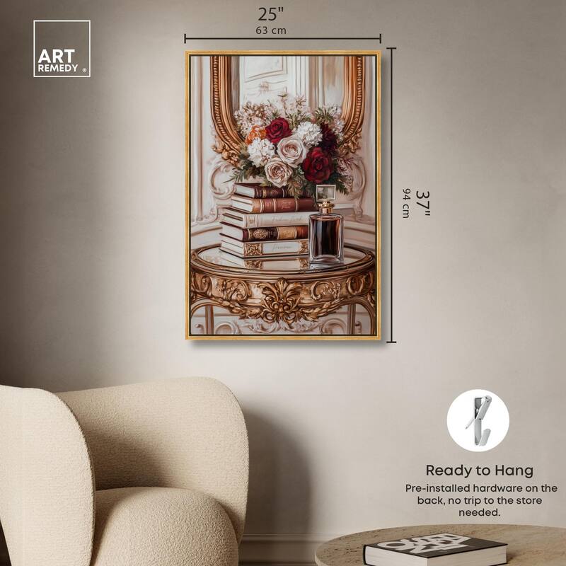 Lovely Mirror Glam Books Canvas by Art Remedy