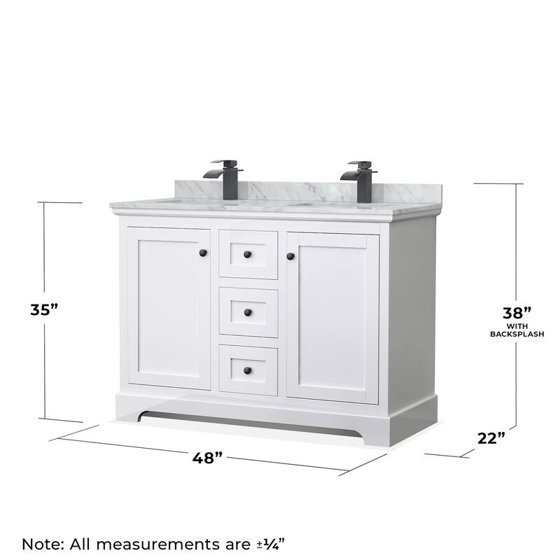 Wyndham Collection Avery 48" Free Standing Double Basin Vanity Set